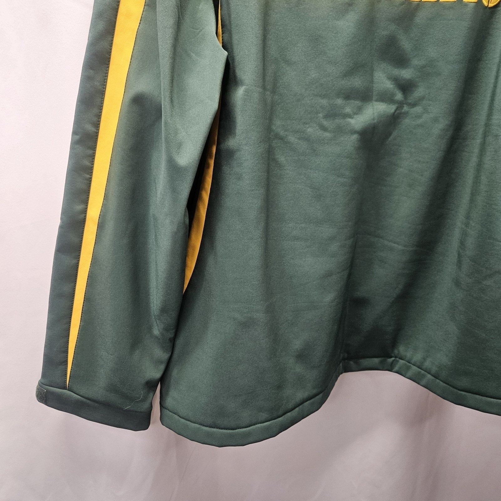 Green Bay Packers NFL Embroidered Football Full Zip Soft Shell Coat Men XXL
