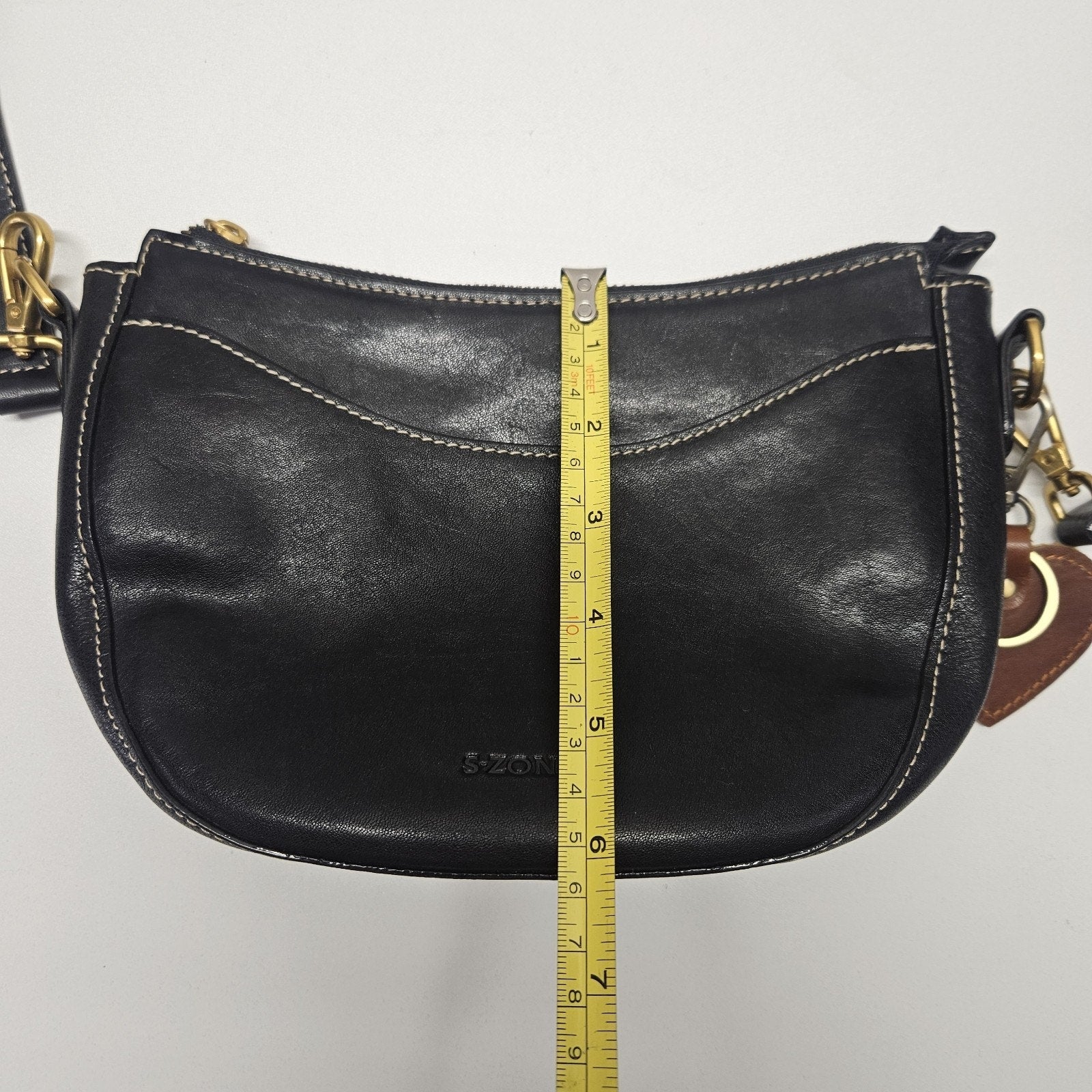 S-ZONE Small Leather Crossbody Bags for Women Cute Purses with RFID Black