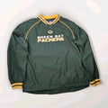 Vintage Reebok Green Bay Packers Mens Size Medium Pull-Over Green Wind Breaker