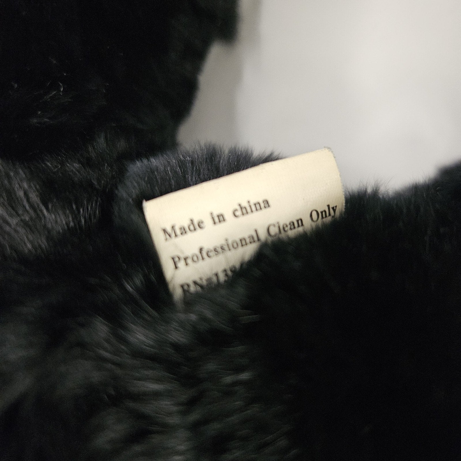 Vtg Genuine 100% Rabbit Fur Pom Pom Black Chunky Neck Warmer Scarf 4x26 Retro