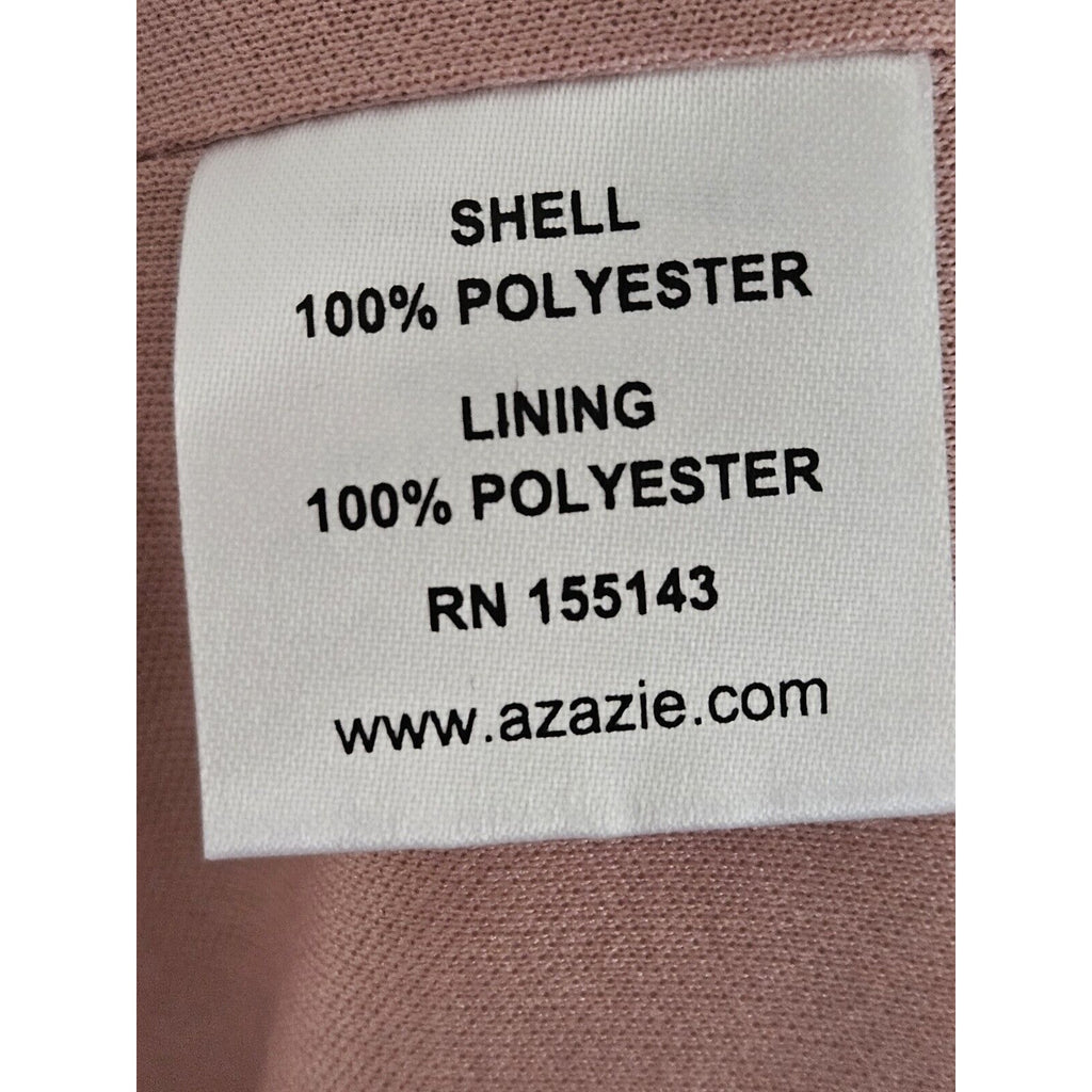 Azazie Womens Tanicia Bridesmaids Dress Pink Pleated Sleeveless Slit Zip Size A6