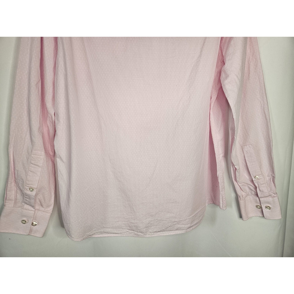 Michael Kors Pink Regular Fit Non-Iron Button Dress Shirt 16-16.5 34/35 Large