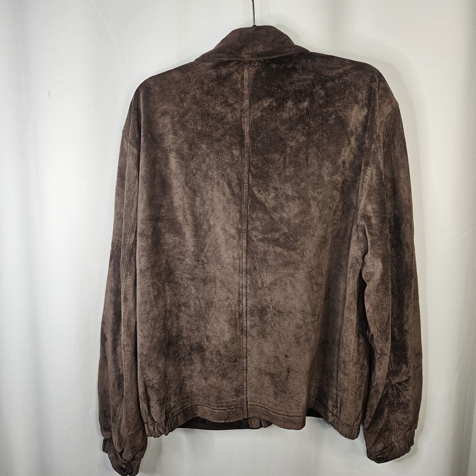 Y2K Vintage Newport Harbor Men's Classic Brown Suede Jacket Medium