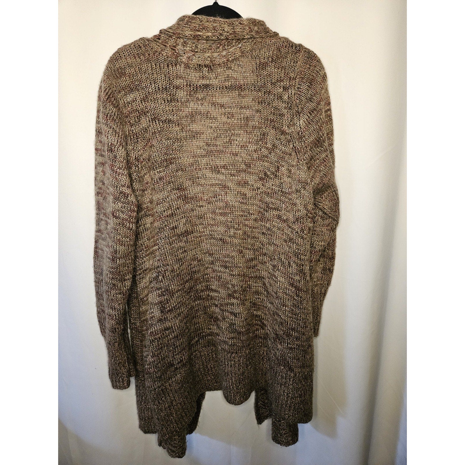 Torrid Cable Cardigan Long Line Sweater Size 1X Brown Open Knit Cardigan