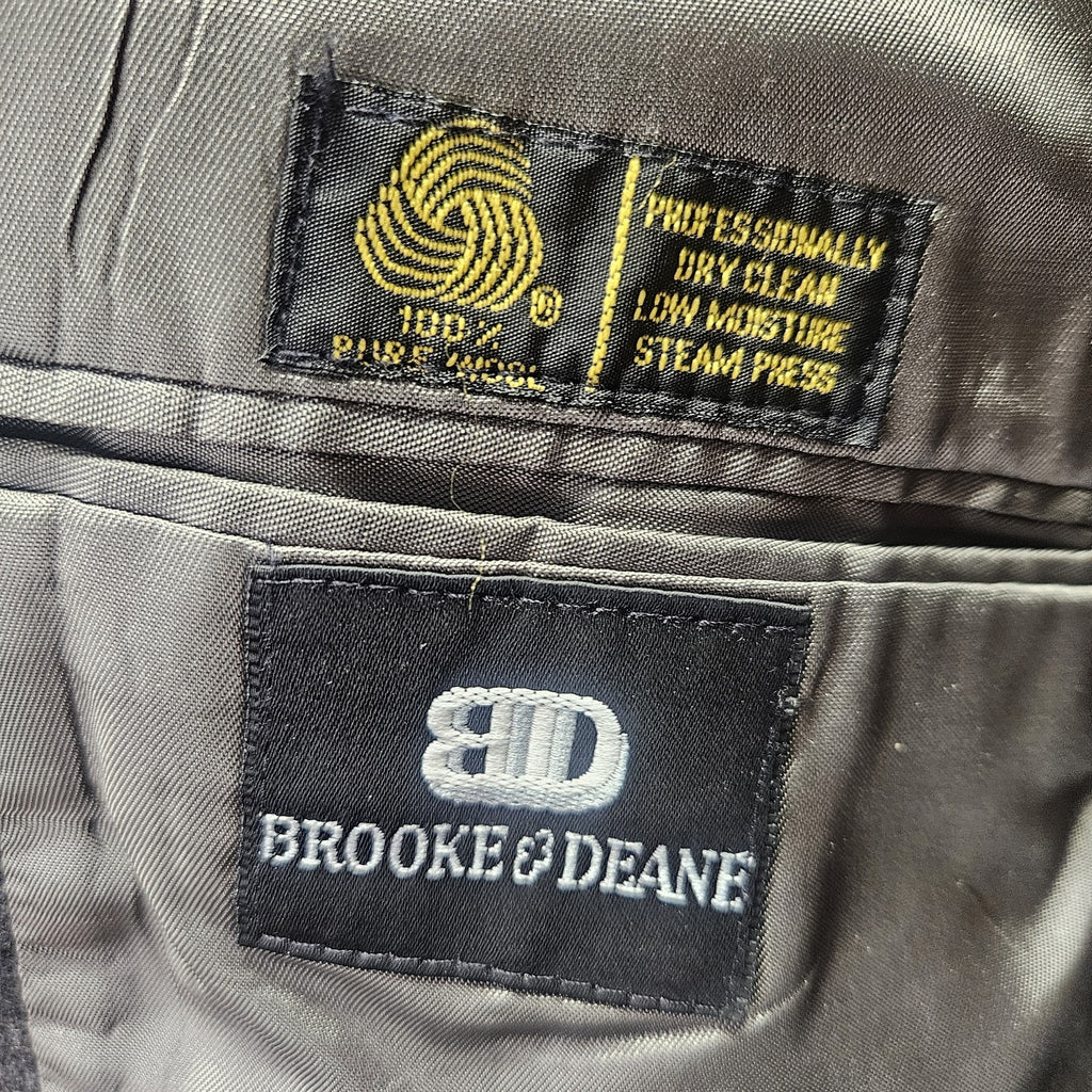 100% Pure Wool Jacket Blazer Coat USA Made VTG By BROOKE & DEANE 40R