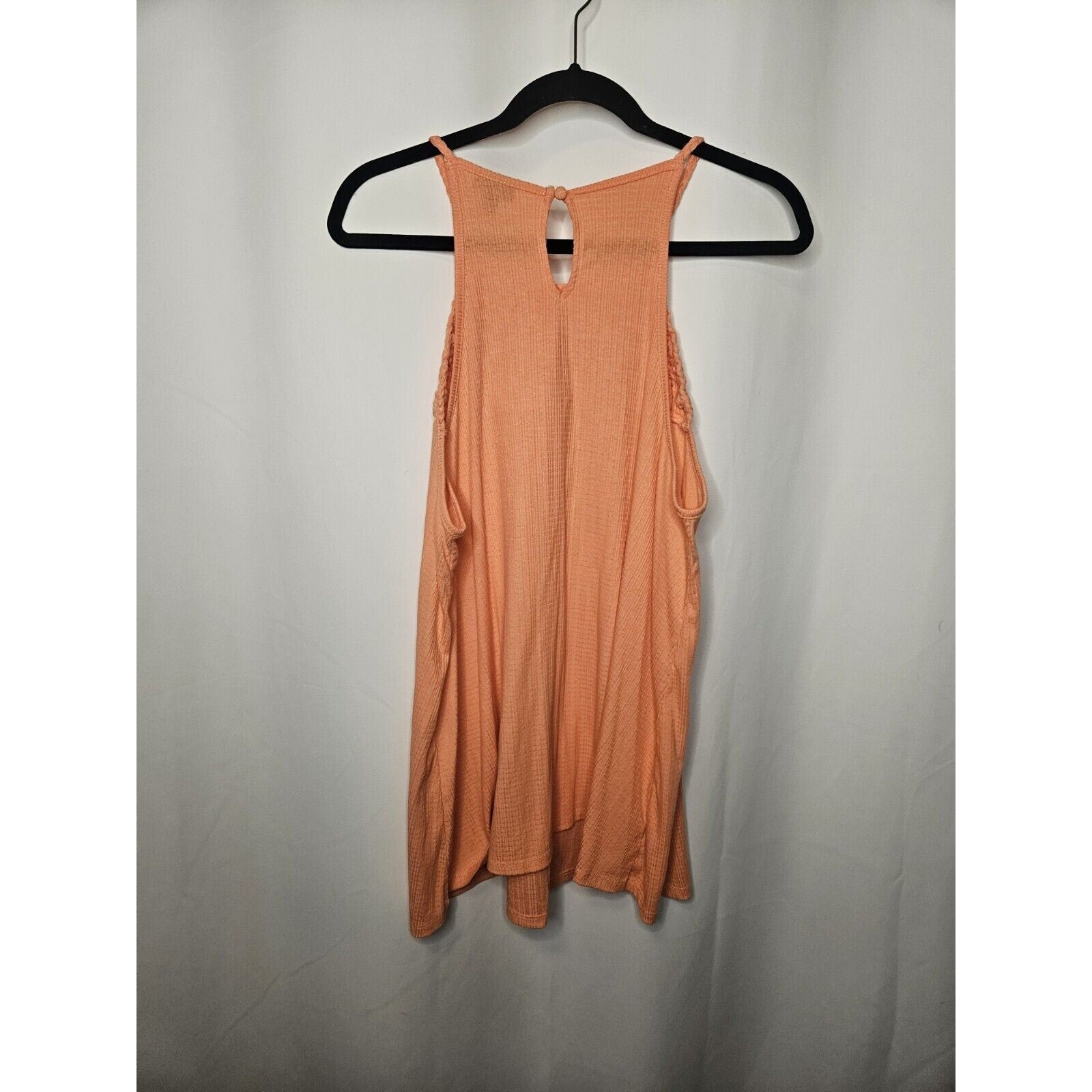 Torrid Knit Macramé High Neck Tank Top Coral Plus Size 1 1X 14/16 Lightweight