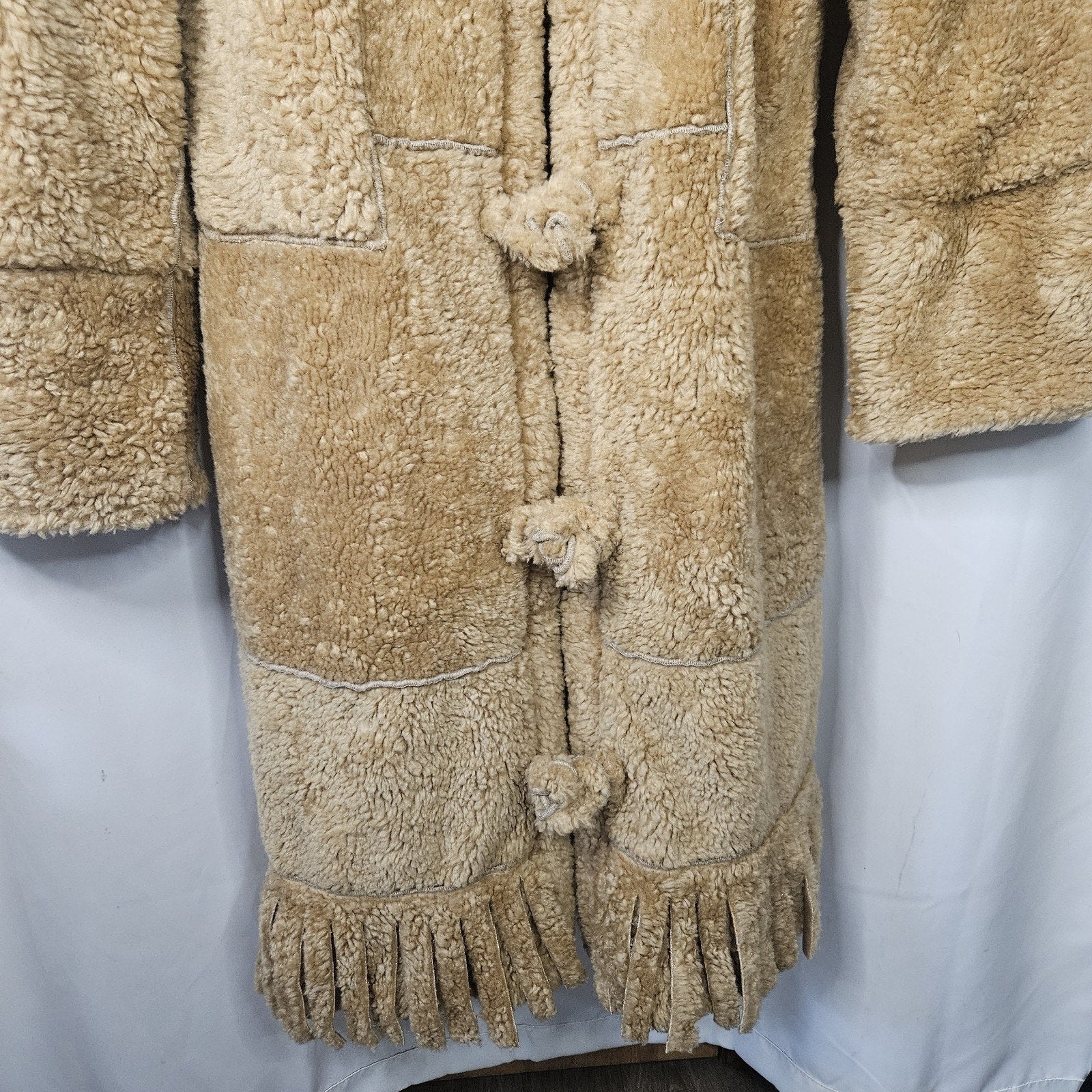Vintage Marena Marena Two Coat Tan Womens 3X Long Sherpa Overcoat w Hat