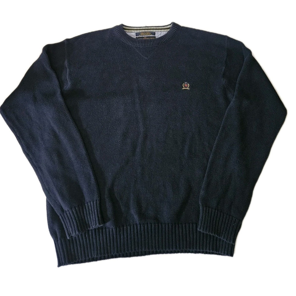 Tommy Hilfiger Mens Blue Knit Long Sleeve Sweater Size XL