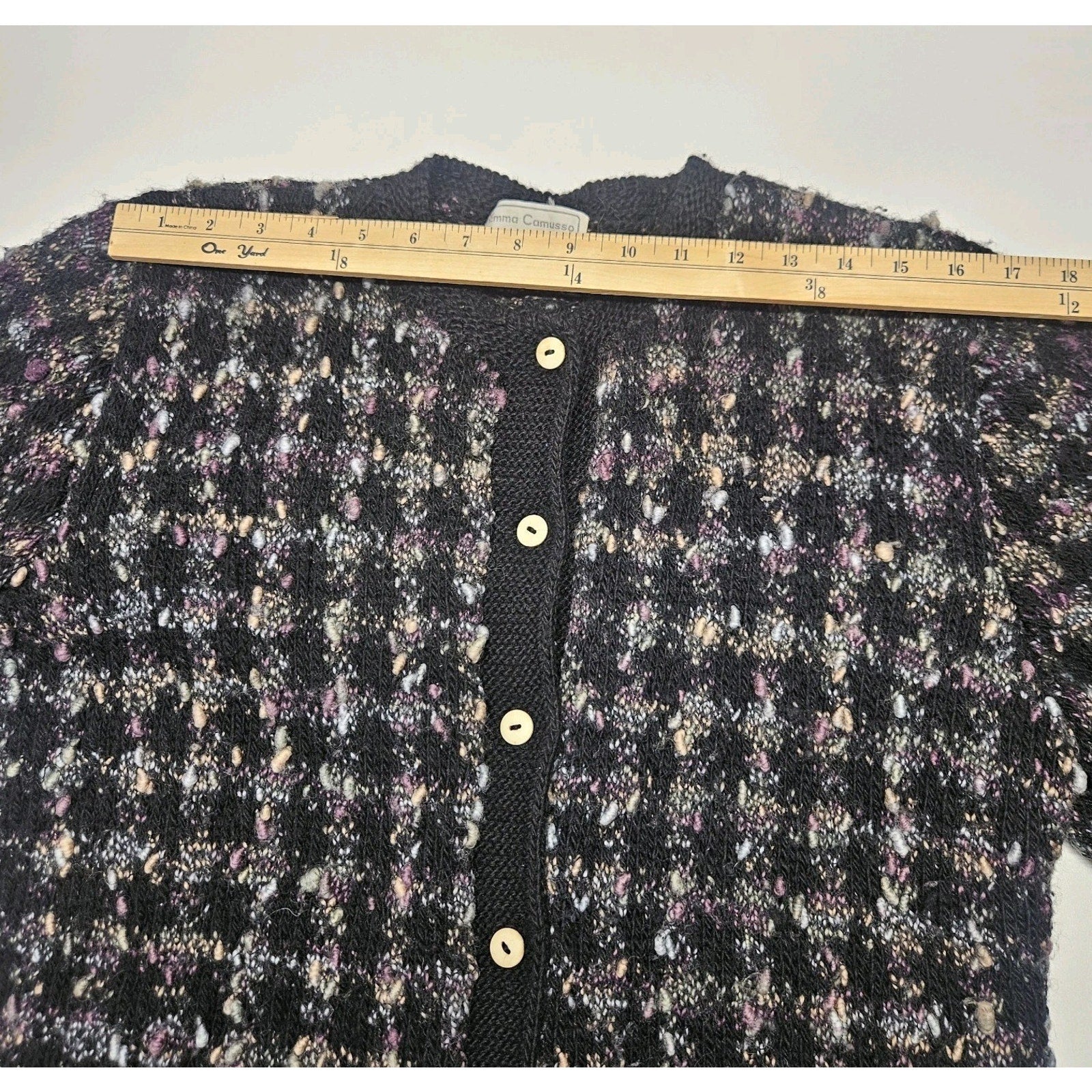 Vtg South Wool Pure Virgin Wool Handknitted Cardigan Sweater Sz M Made Uruguay