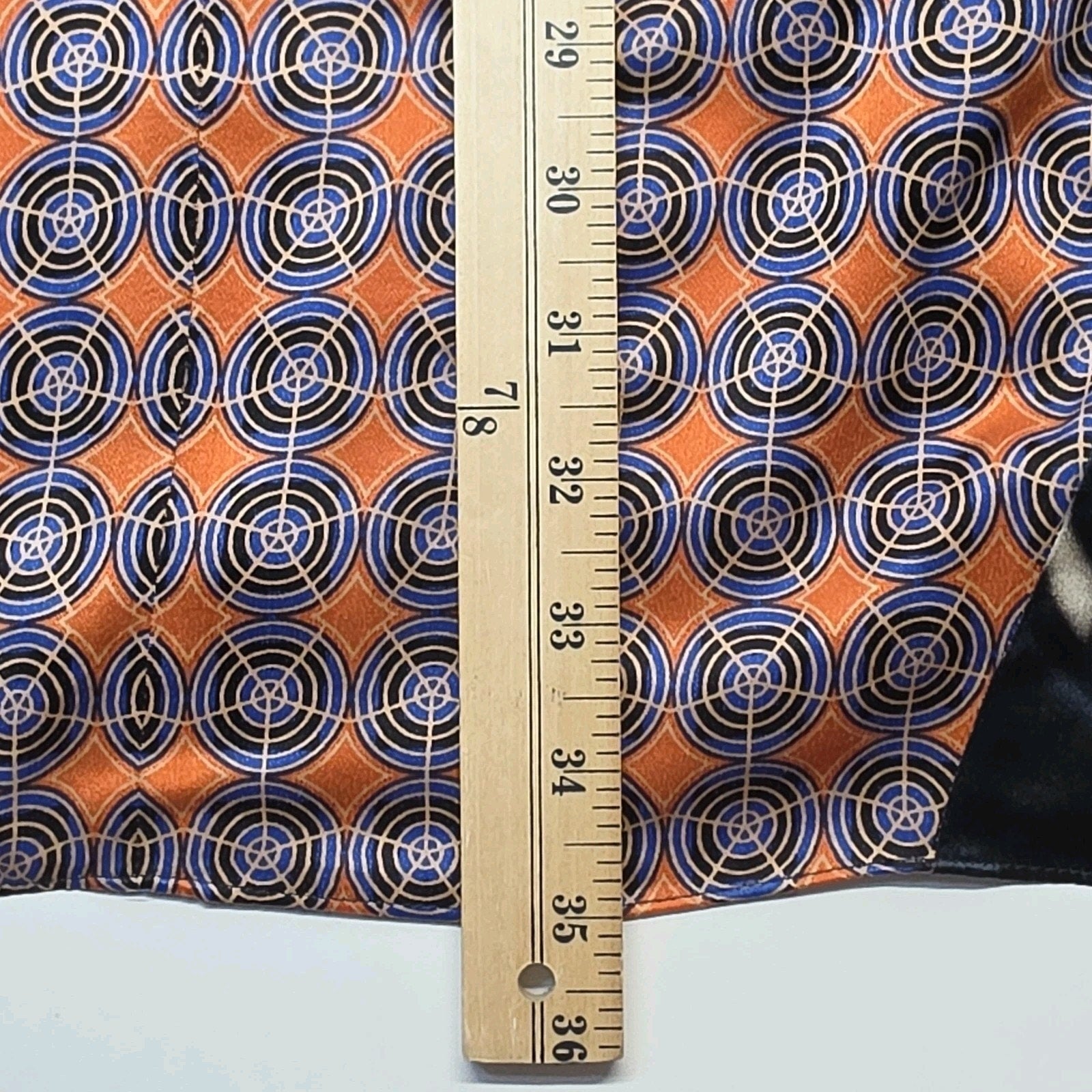 RACHEL ROY Collection Multicolored Patch Pattern Silk V Neck Sheath Dress Sz 8