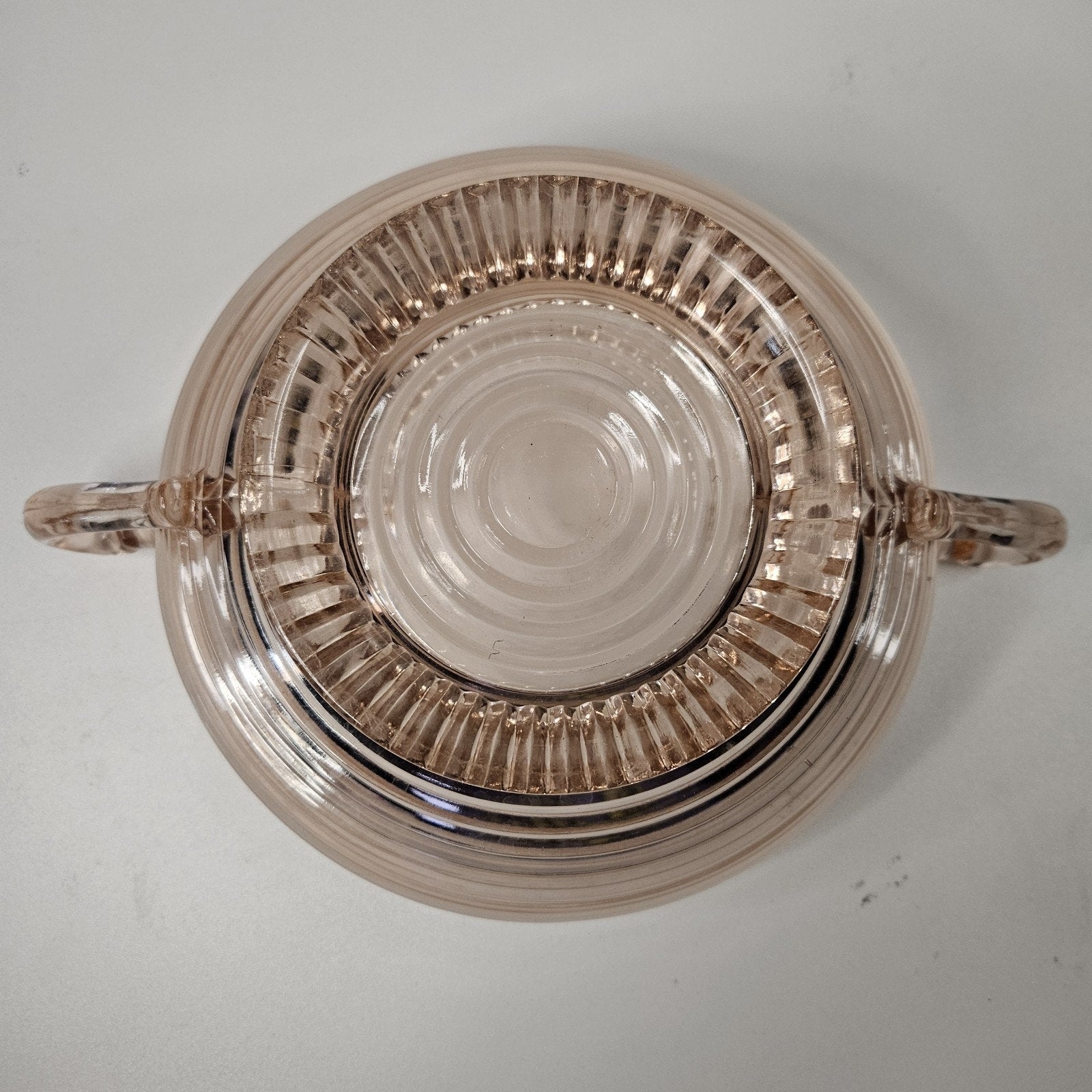 Vintage Depression Glass Manhattan Pink Anchor Hocking 9" Serving Bowl ~Chipped