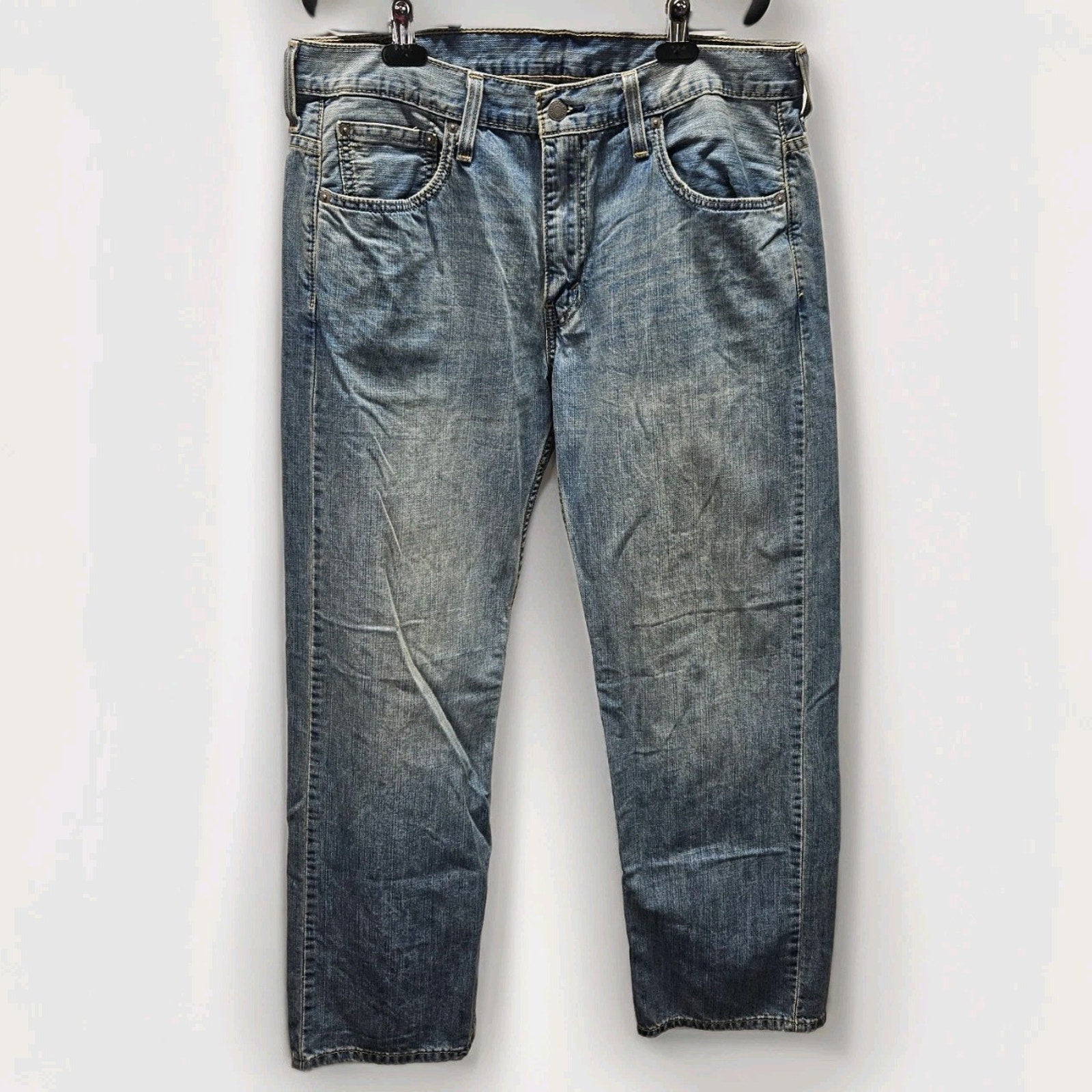 Levi's 569 Loose Straight 100% Cotton Denim Jeans Men's 34X30 Mid Wash Levis