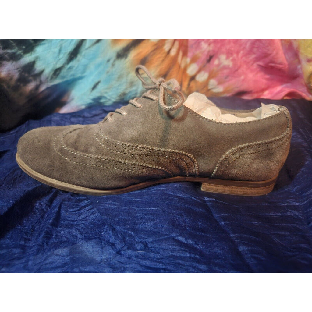 Cynthia Rowley New York Oxford Suede Dark Gray sz 8 Shoes