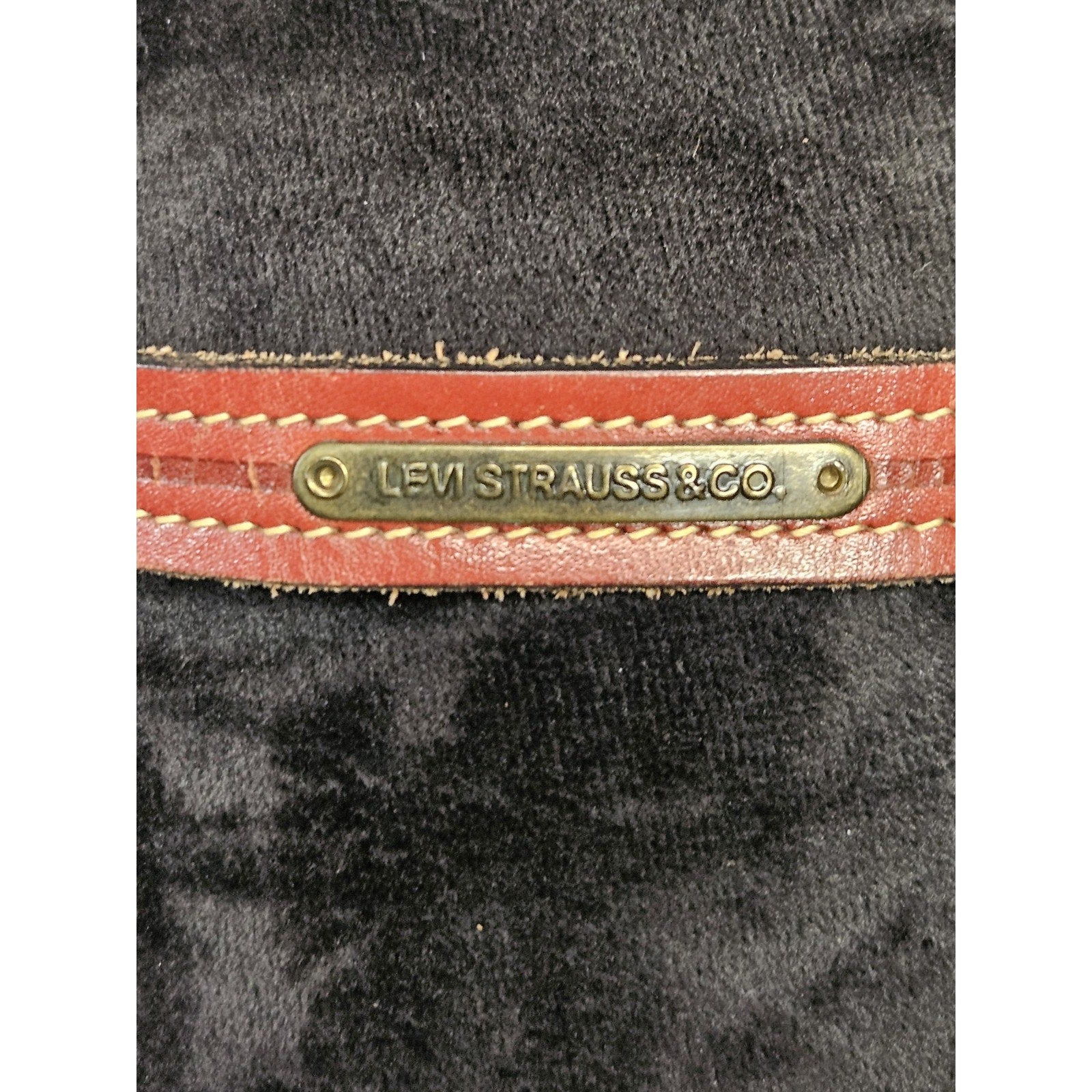 Vintage Levi Strauss & Co Red Leather Belt 34" Levi's Skinny 3/4" Stitched USA