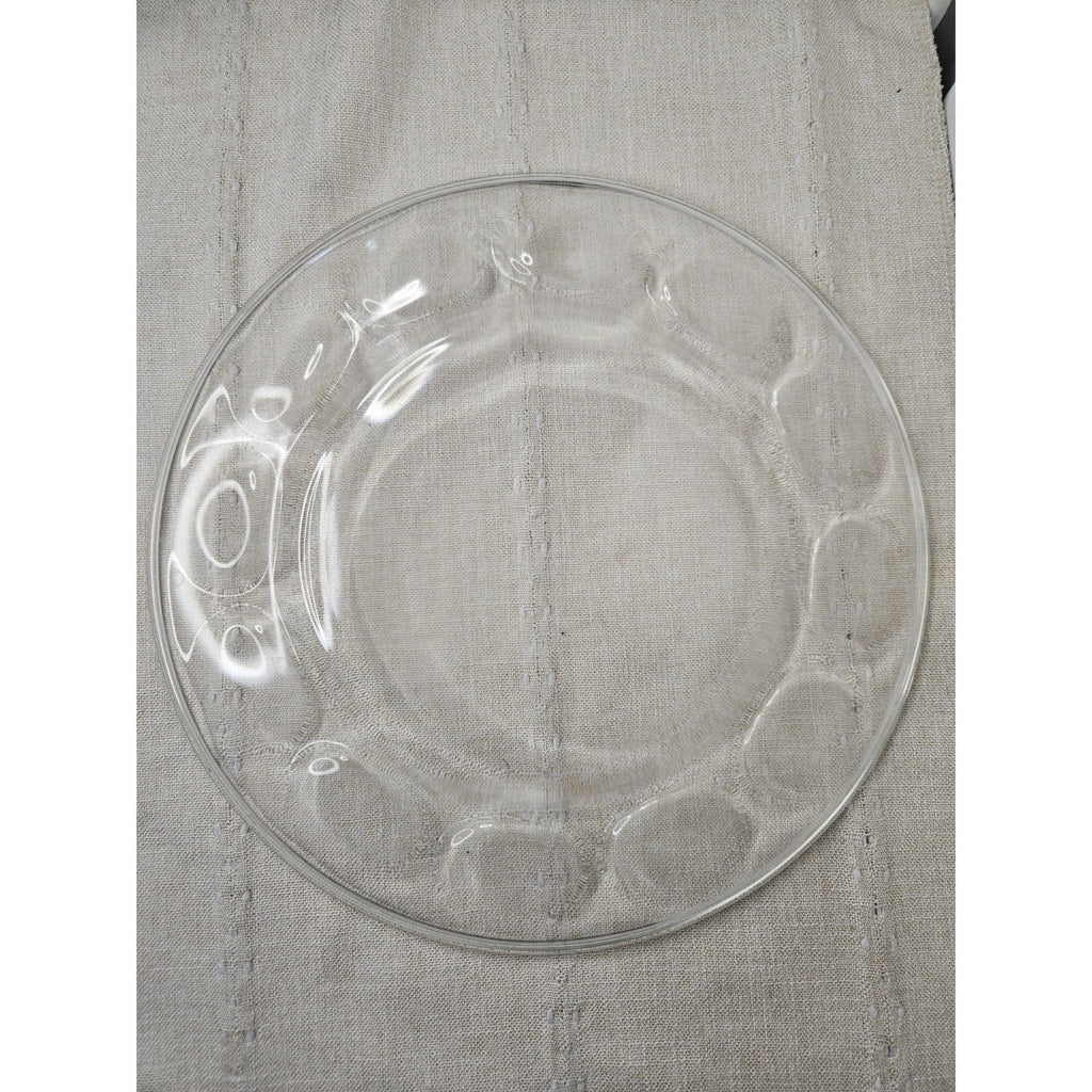 Vintage Pyrex Originals Clear Glass Platter Dinner Plate 11” Thumbprint