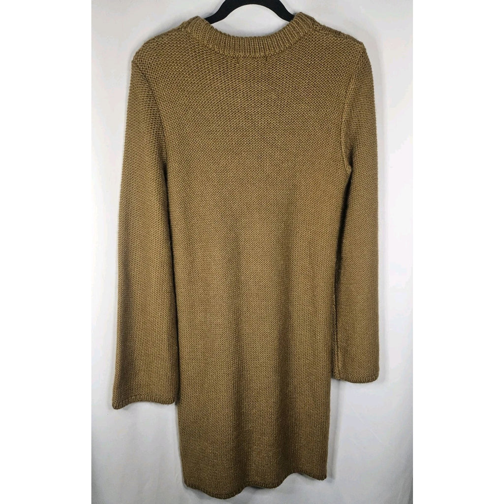 Uniqlo x JW Anderson Tan Sweater Dress Small Chunky Knit Sweater Midi Dress