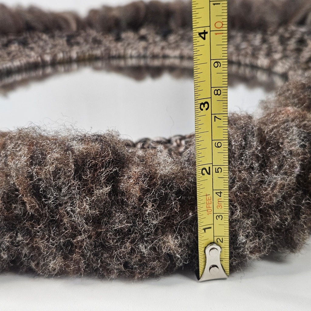 Vintage Large Macrame Wood Beaded Hanging Mirror 22" Boho Chic 70s Inspired