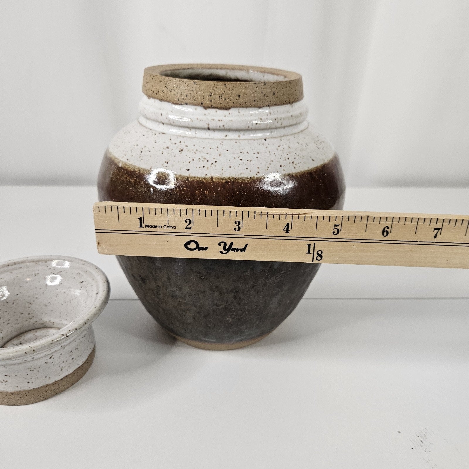 Handcrafted Saltglazed Stoneware Storage Jar Pottery Art Artist Signed Original