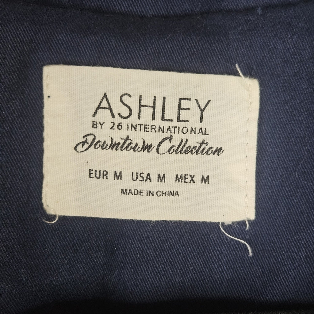 Ashley By 26 International Jacket Womens Medium Blue Utility Downtown Collection