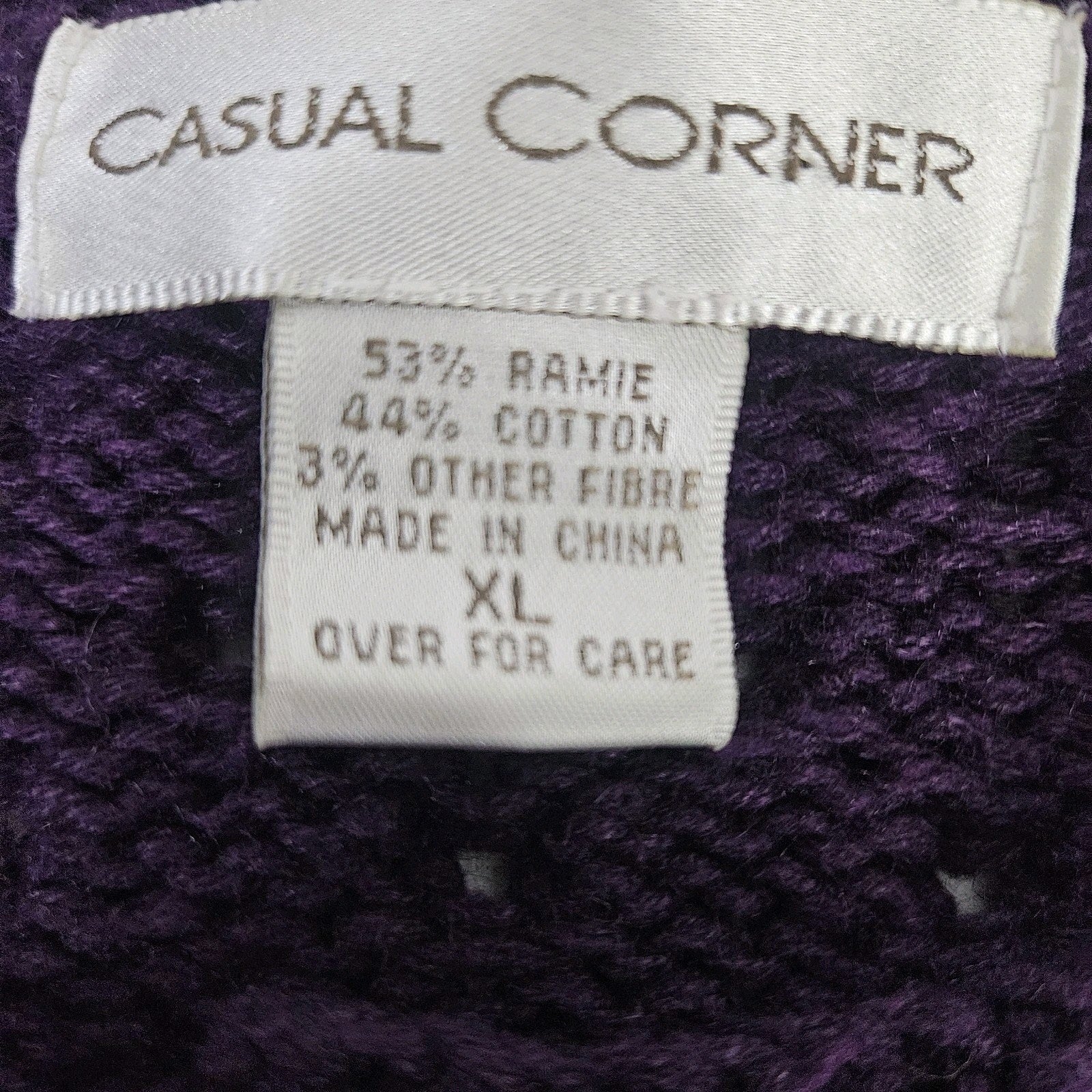 Vintage 90s Chunky Knit Cardigan Sweater Colorful XL Cottagecore Artsy Granny
