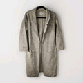 Stapf Austria Gray Beige Wool Open Long Cardigan Sweater Duster Medium
