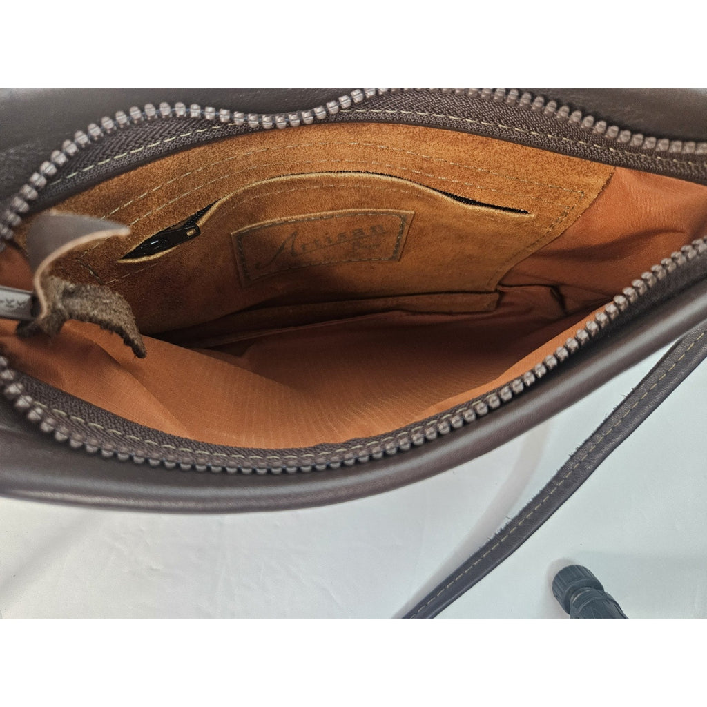 Artisan Brown Genuine Leather Small Purse Shoulder Bag Crossbody