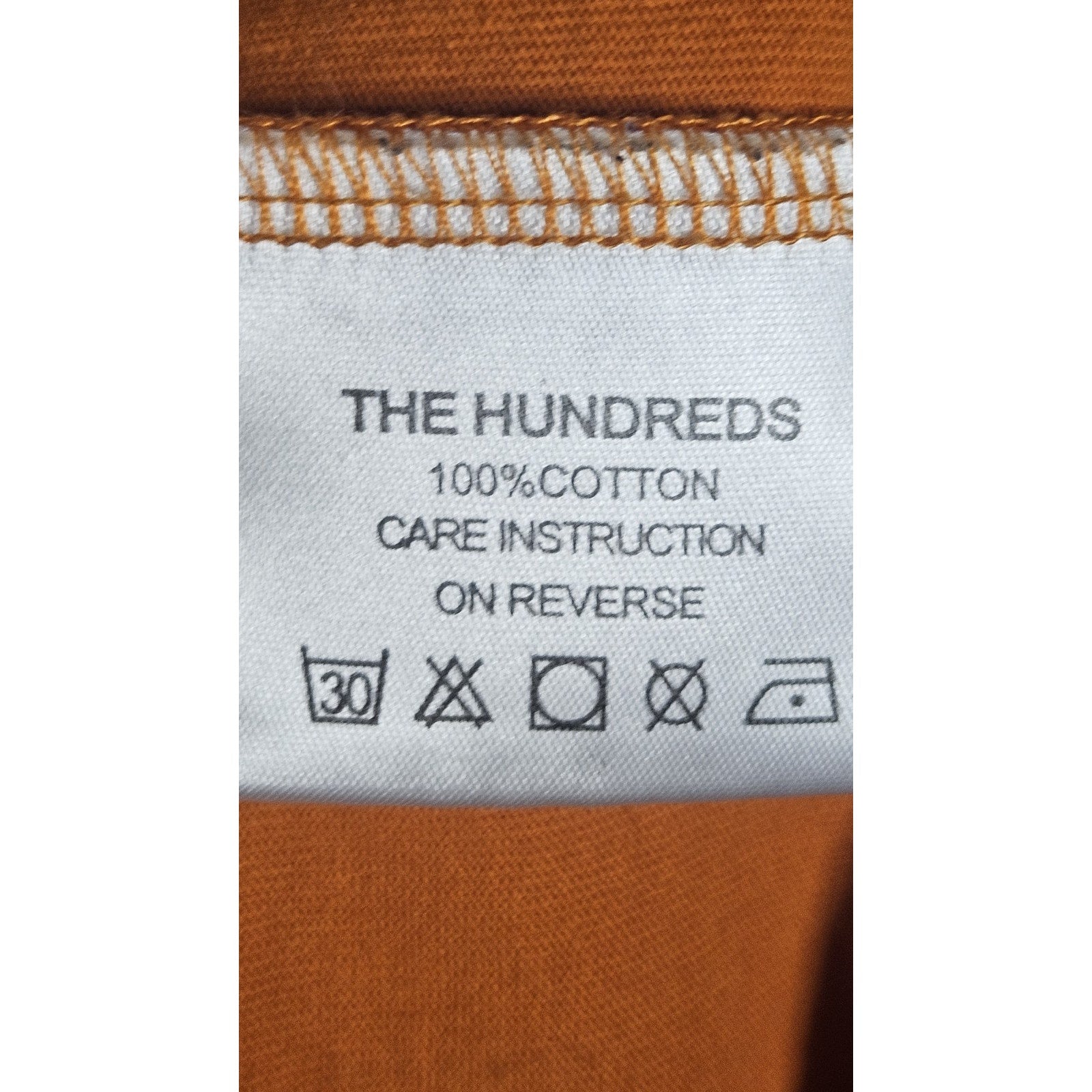The Hundreds Men’s Puff Print Orange Pullover LW Hoodie Sweatshirt Y2k Size XL