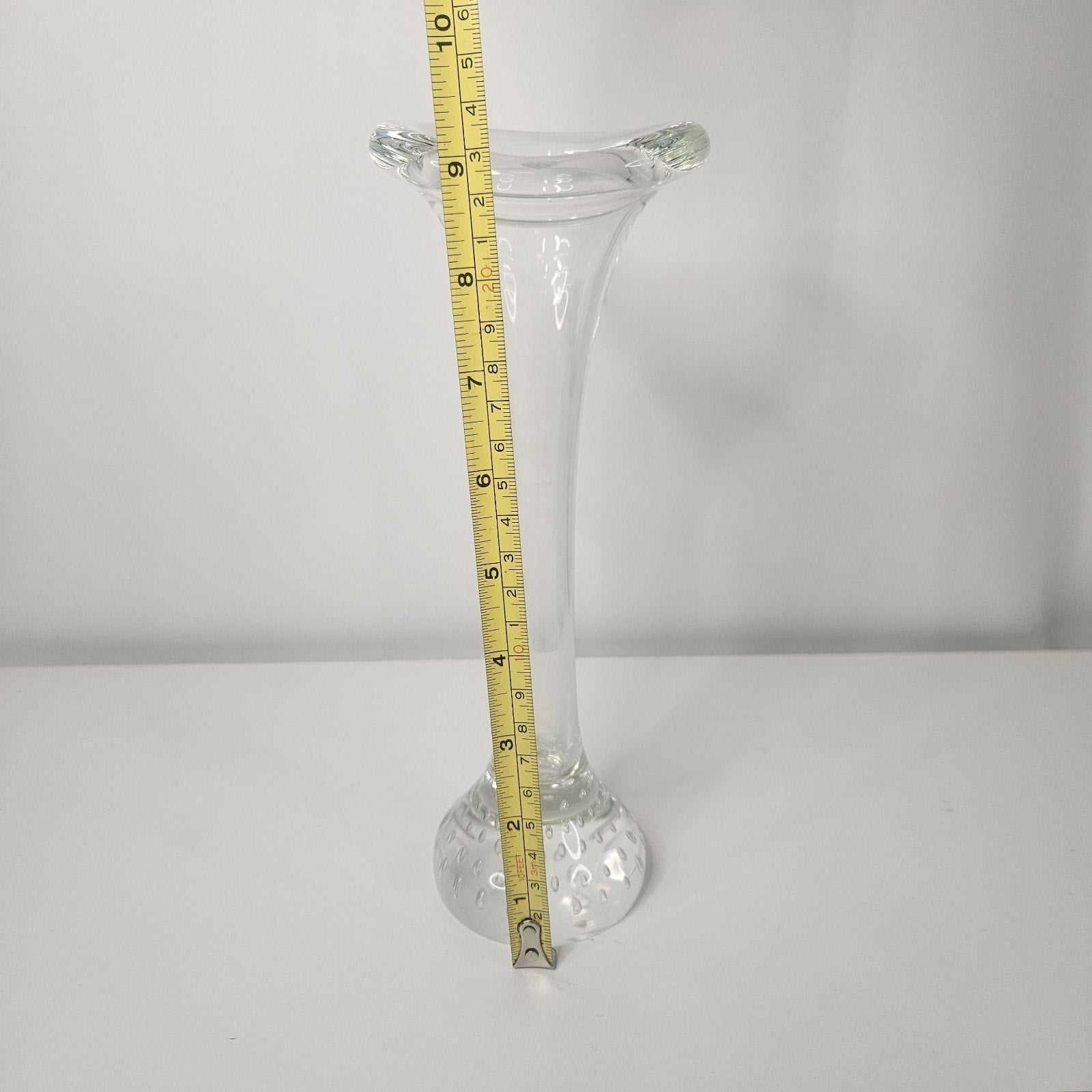 Vintage Aseda Glasbruk Clear Glass Bud Vase Jack Pulpit Bullicante Glass Vase
