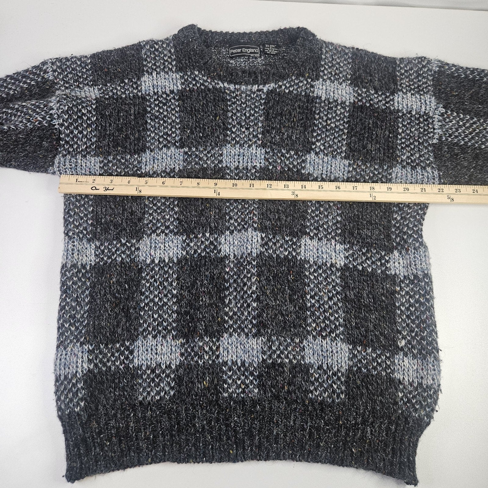 Vtg 80s Acrylic Wool Blend Chunky Knit Pullover Sweater Large Gorpcore Fisherman