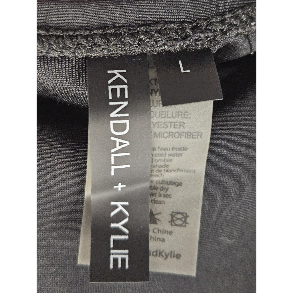 Kendall + Kylie 283915 Women's Band One-Piece Swimsuit, Size Large Classic