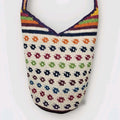 Guatemalan Zippered Crochet Knit Hobo Bag Multicolor Purse Boho Colorful