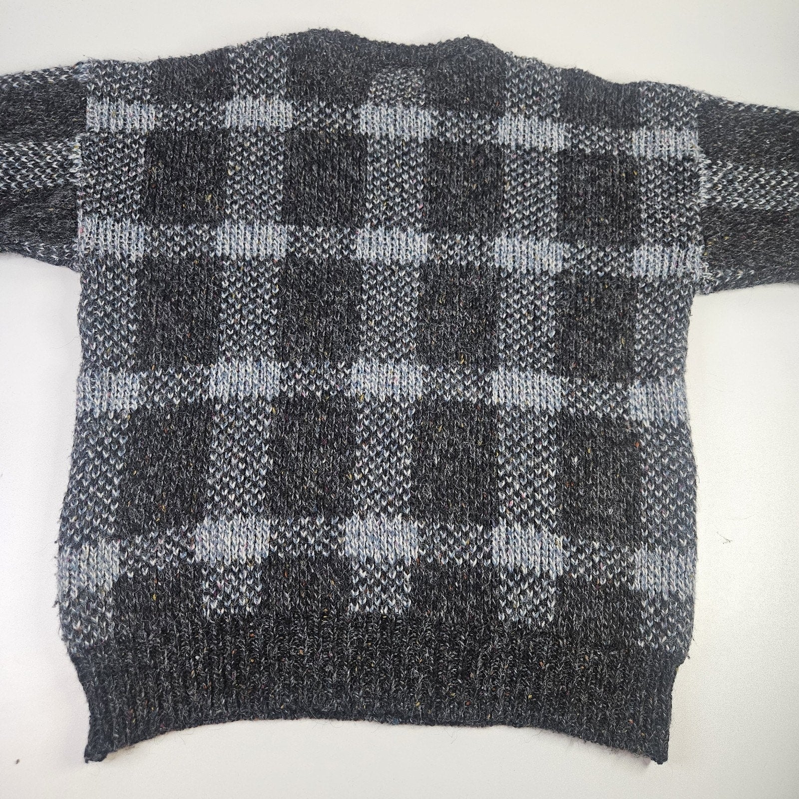 Vtg 80s Acrylic Wool Blend Chunky Knit Pullover Sweater Large Gorpcore Fisherman