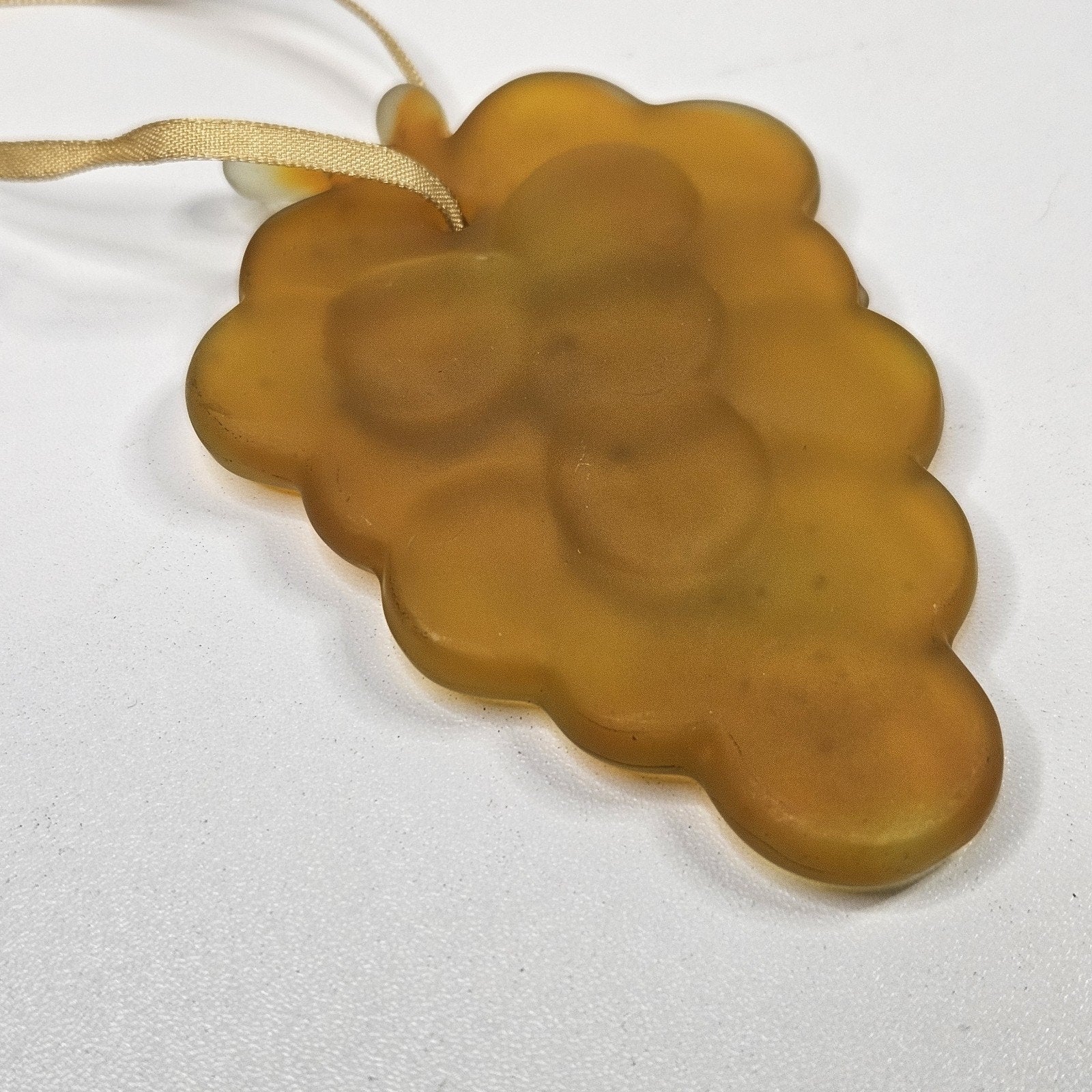 Vintage Frosted Glass Grapes Ornament Orange Sun Catcher Decor Christmas Tuscany