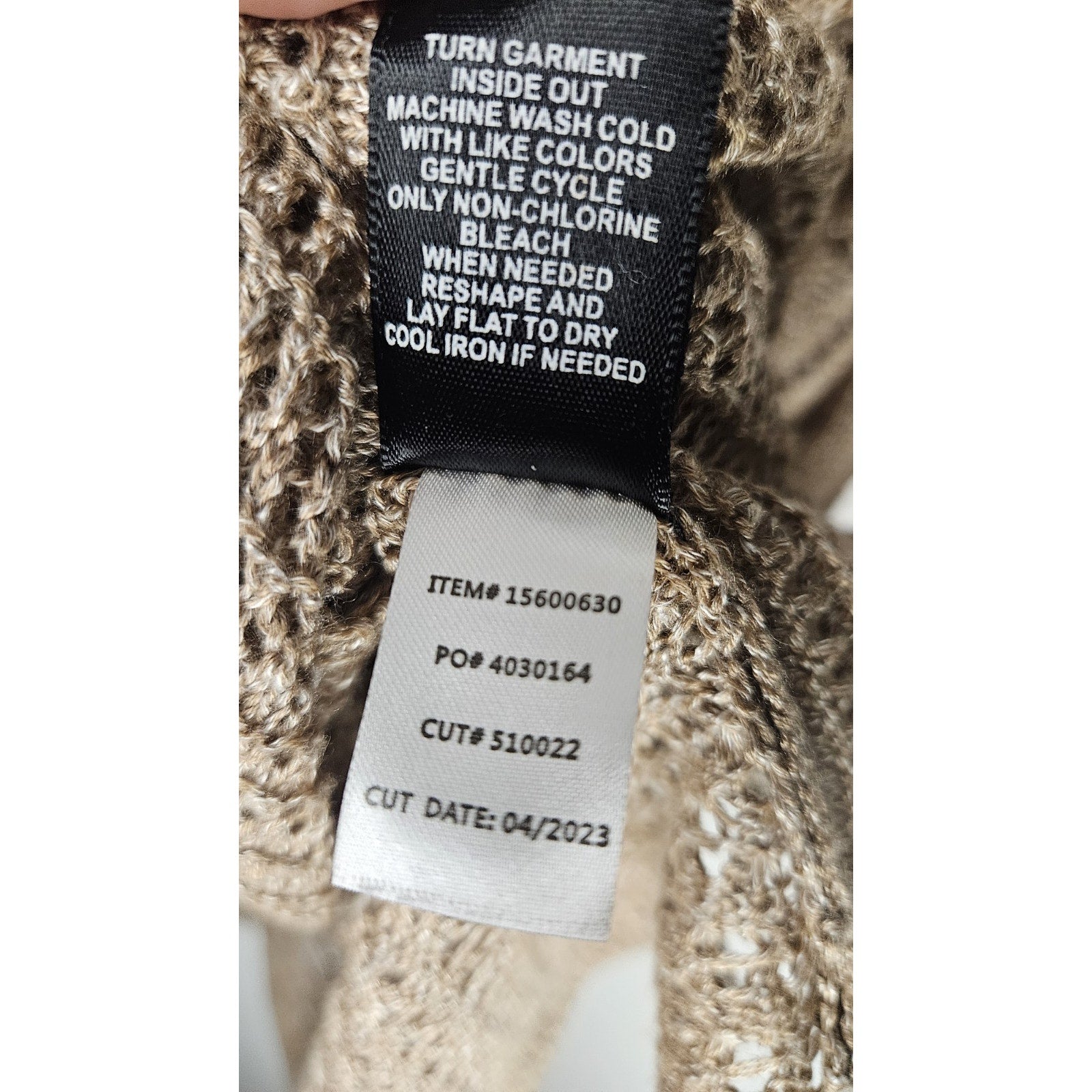 Torrid Long Open Stitch Open Front Cardigan Size 0 Large Lightweight Beige