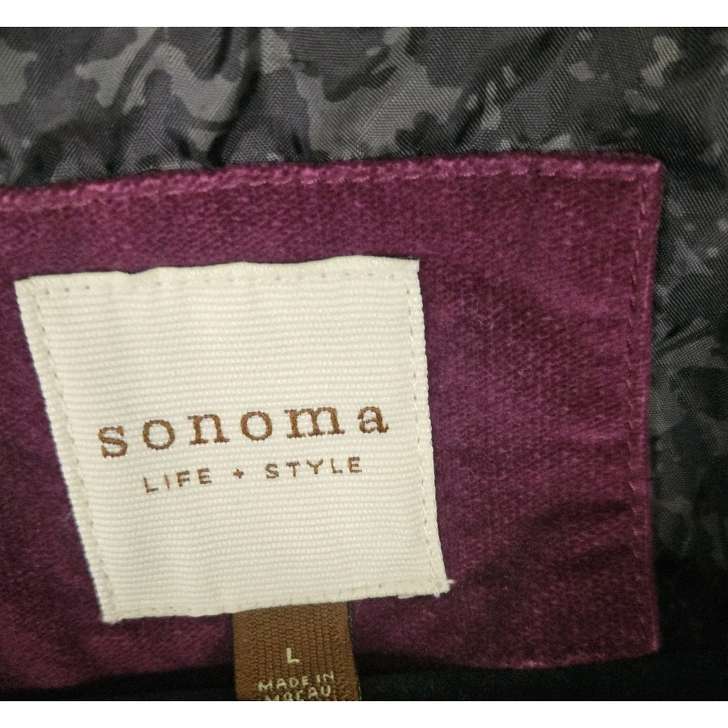 Y2K Cropped Crushed Velveteen Jacket Purple Short Coat Large