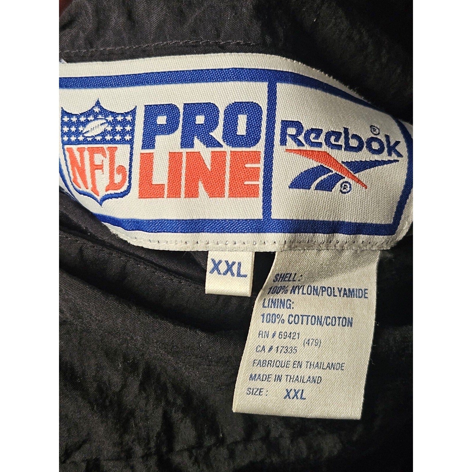 Vintage Reebok Pro-Line KANSAS CITY CHIEFS Embroidered Reversible Jacket 2XL XXL