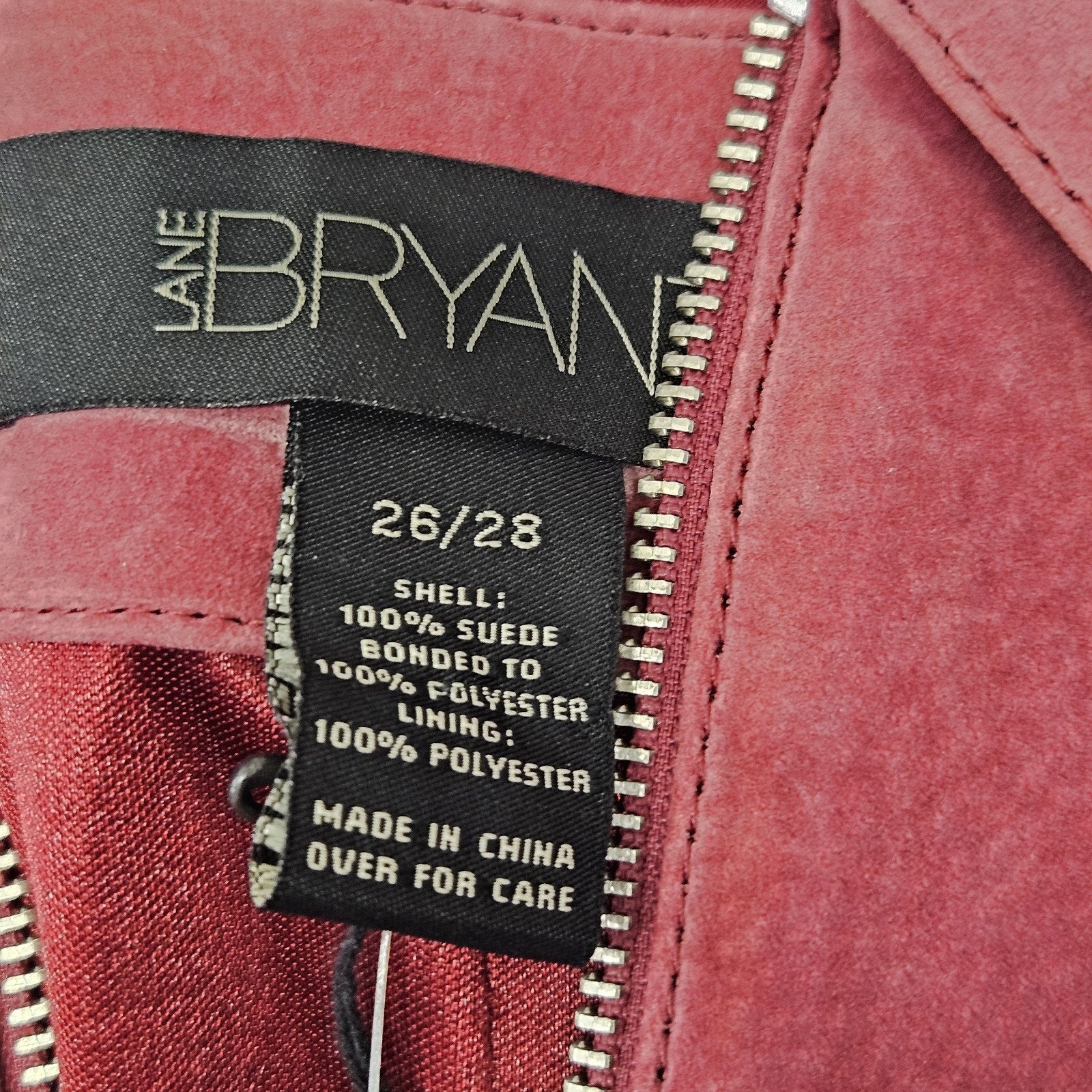 Nwt Lane Bryant Moto Jacket Womens Plus Pink Suede Zip Front Pockets 24/26 3X