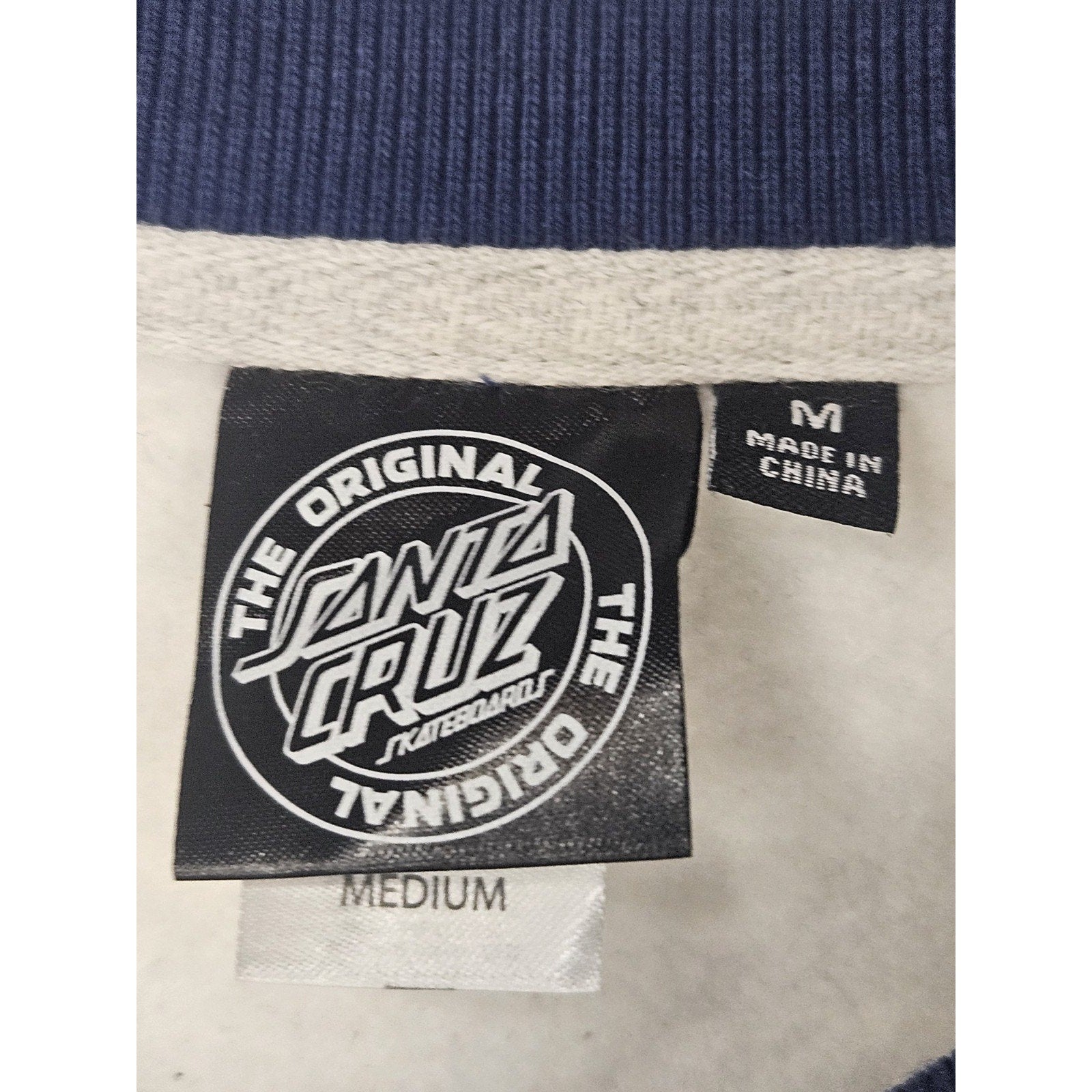 Santa Cruz Simba Tiger Sweatshirt Gray Medium Skater Y2K