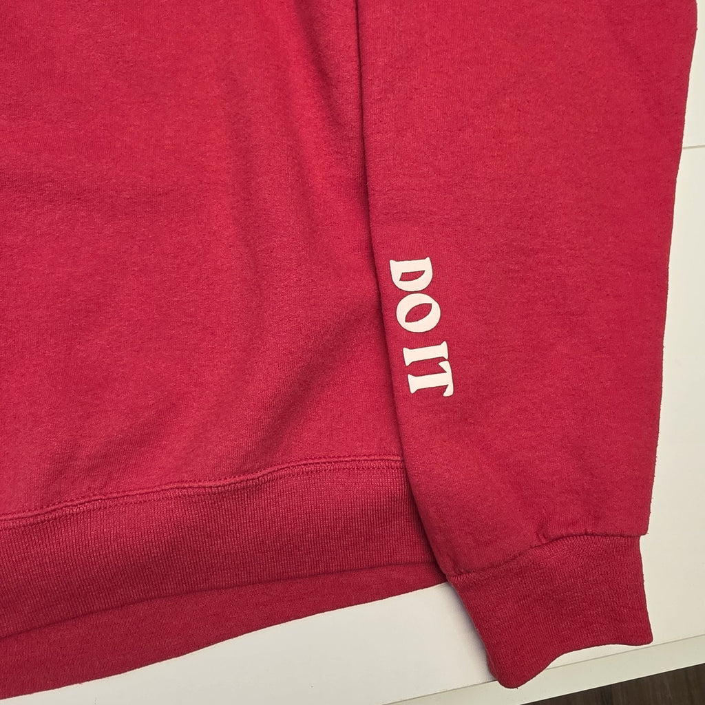 Emma Angel Cat Devil Cat Do It Don't Do It Sweatshirt Red XL Pullover Crewneck