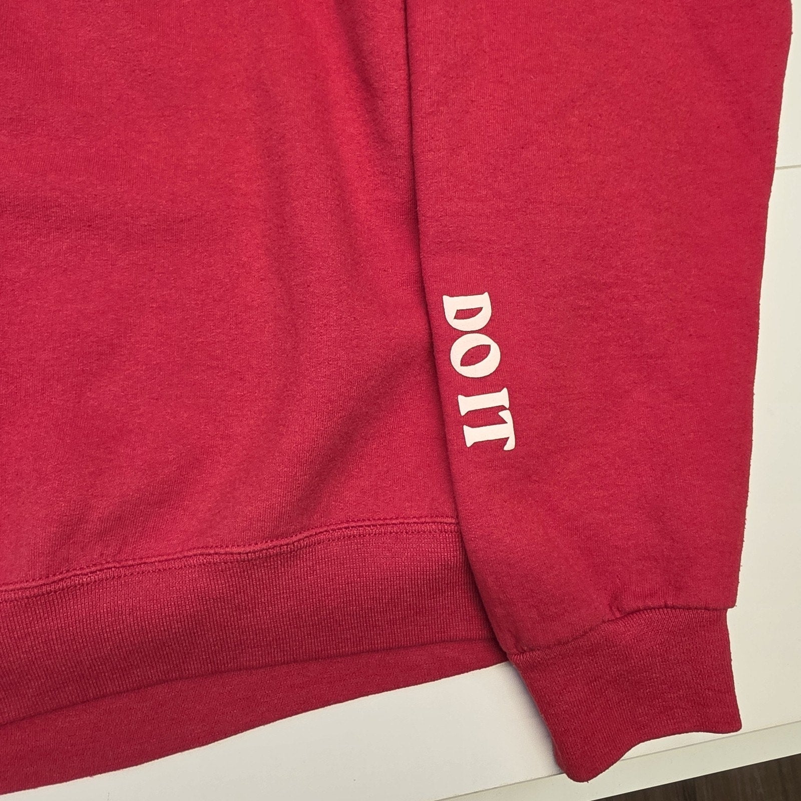 Emma Angel Cat Devil Cat Do It Don't Do It Sweatshirt Red XL Pullover Crewneck