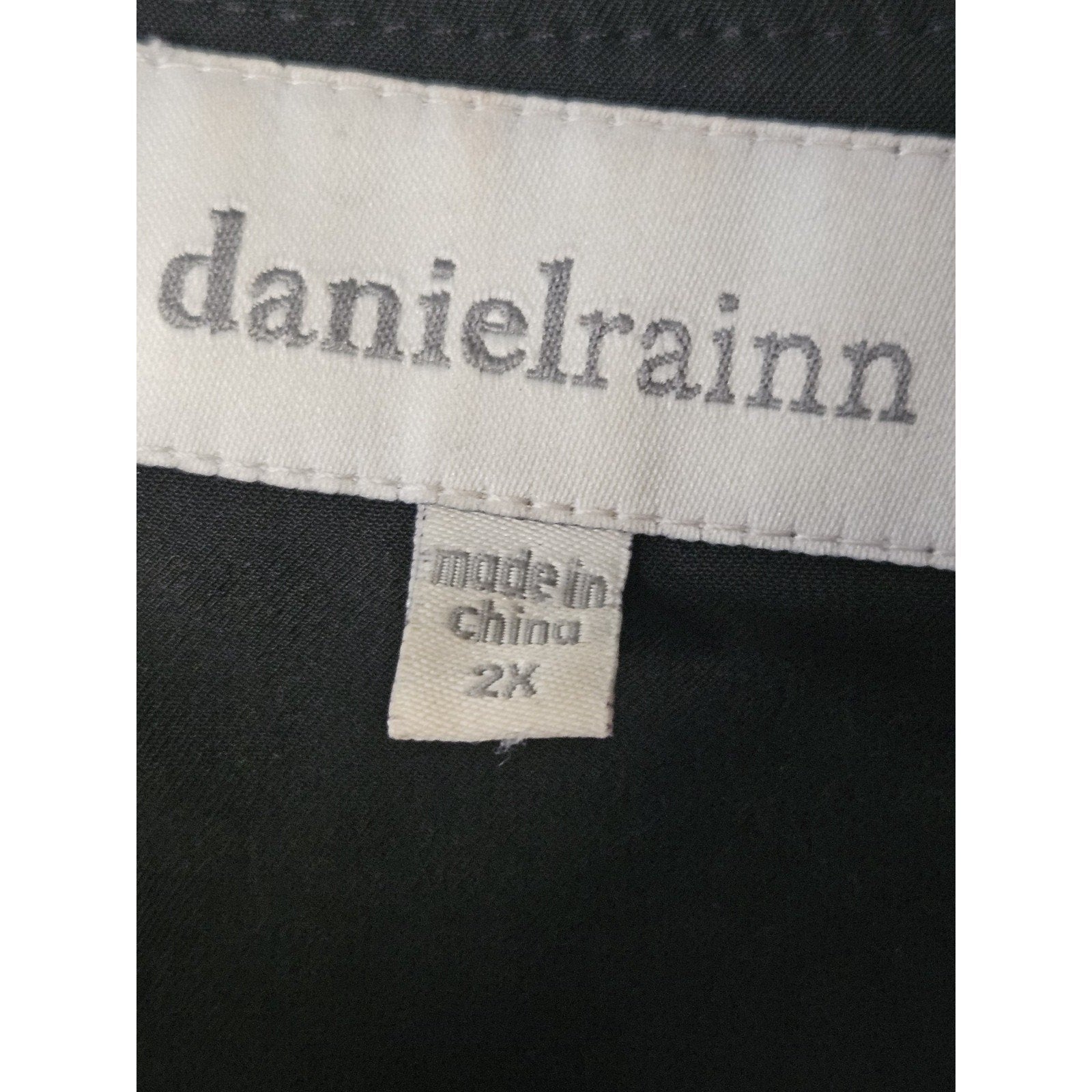 Daniel Rainn Black Jacket Coat Gold Zipper Pockets Silk Leopard Lining Size 2X