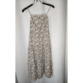 Rails Leni Floral Midi Dress Cafe Adjustable Back Tie Straps Tiered Skirt Small