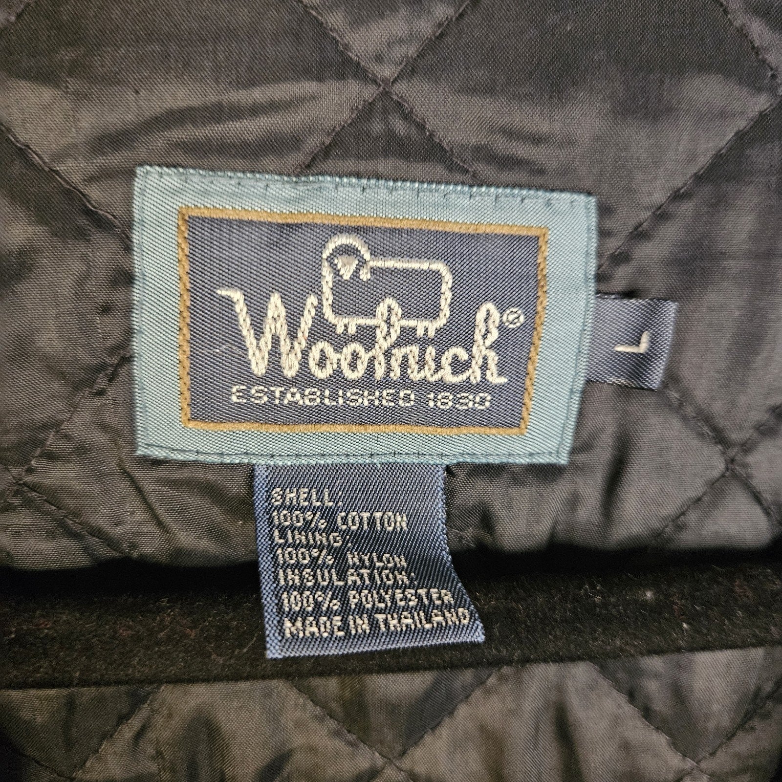 VTG Woolrich Shirt Jacket Unisex Large Green Pink Plaid Lined Quilted Insulated