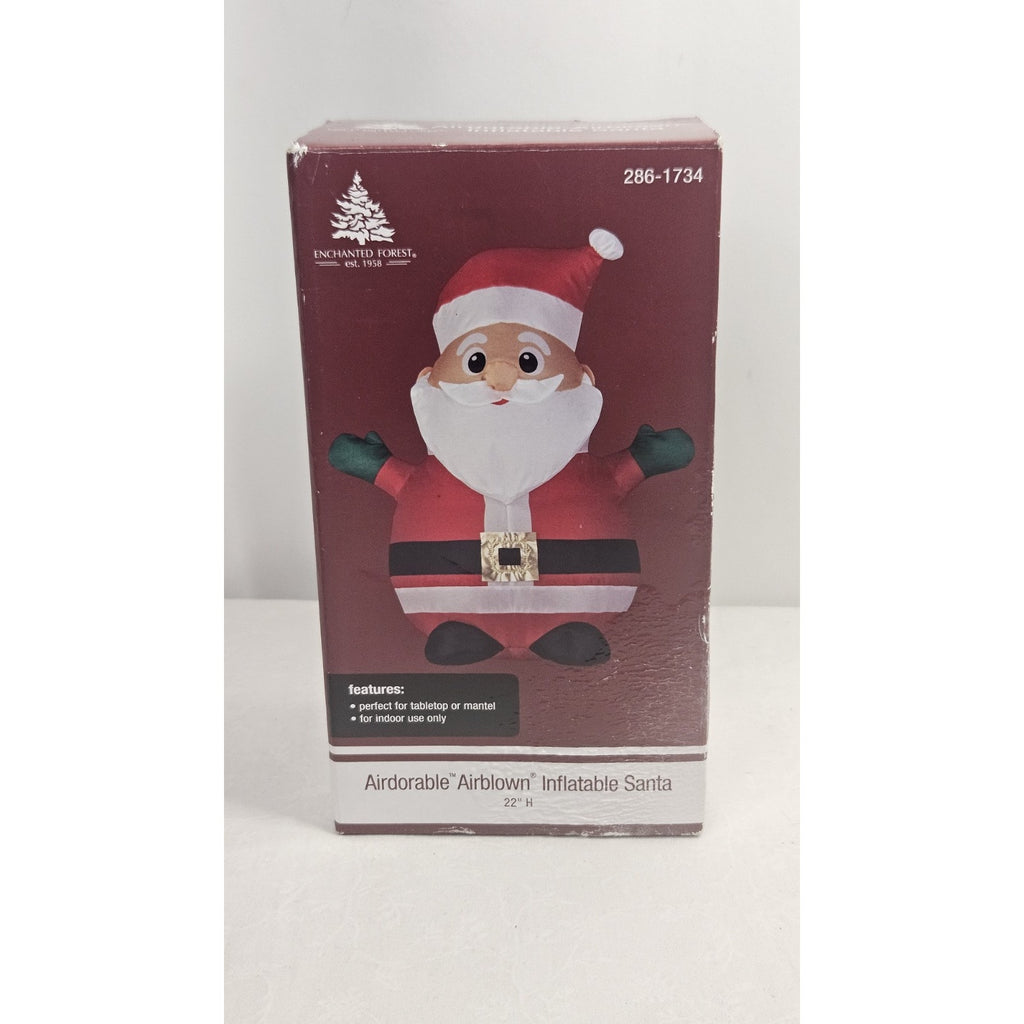 INDOOR Inflatable Christmas Santa Tabletop AIRDORABLE Airblown 22" USB/Battery