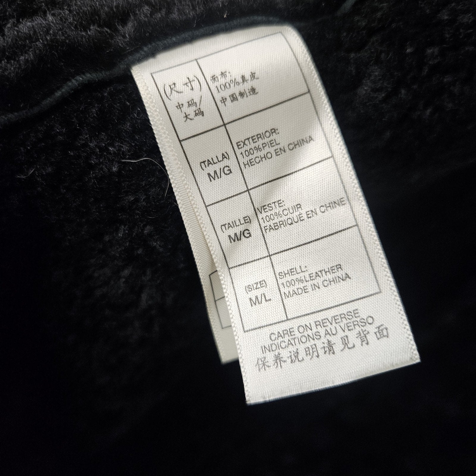 Vintage Leon Max Black Shearling Short Coat Open Short Jacket Womens M/L Y2K