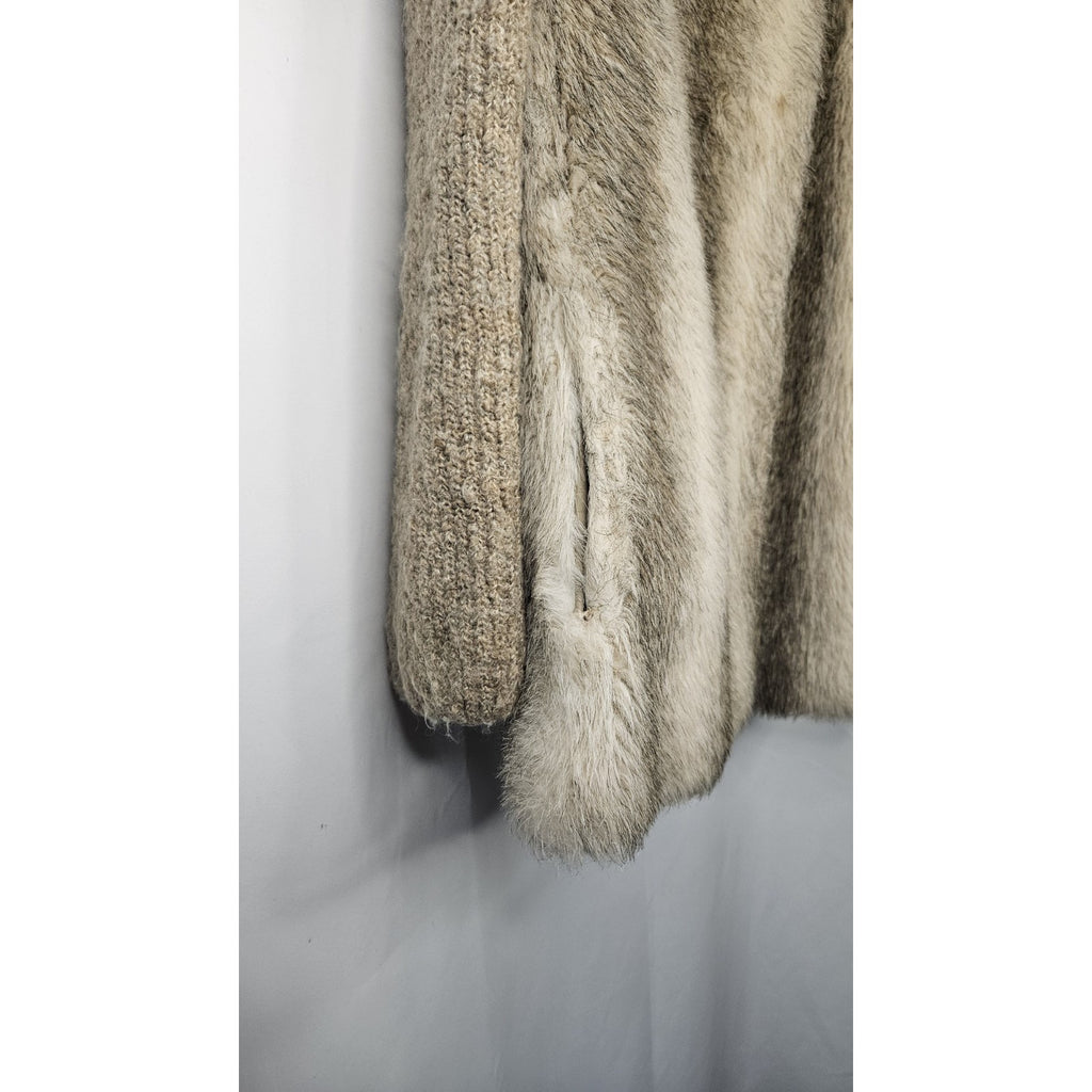 Vintage D'ESPRIT Dubrowsky & Perlbinder Faux Fur Wool Coat/Jacket Womens Size 14