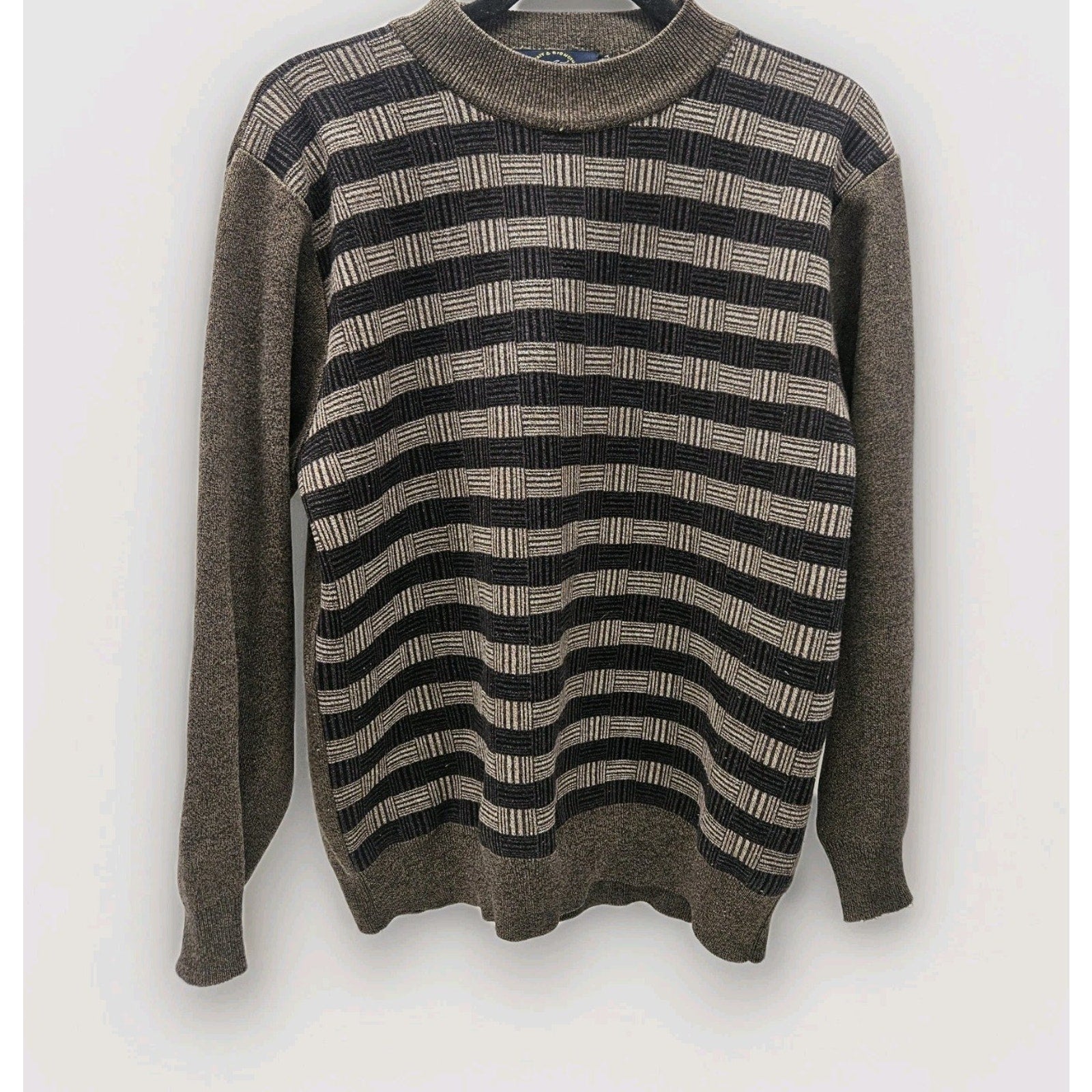 Men’s Paul Shark Wool Sweater Pullover Made in Italy Sz Large Fisherman Classic