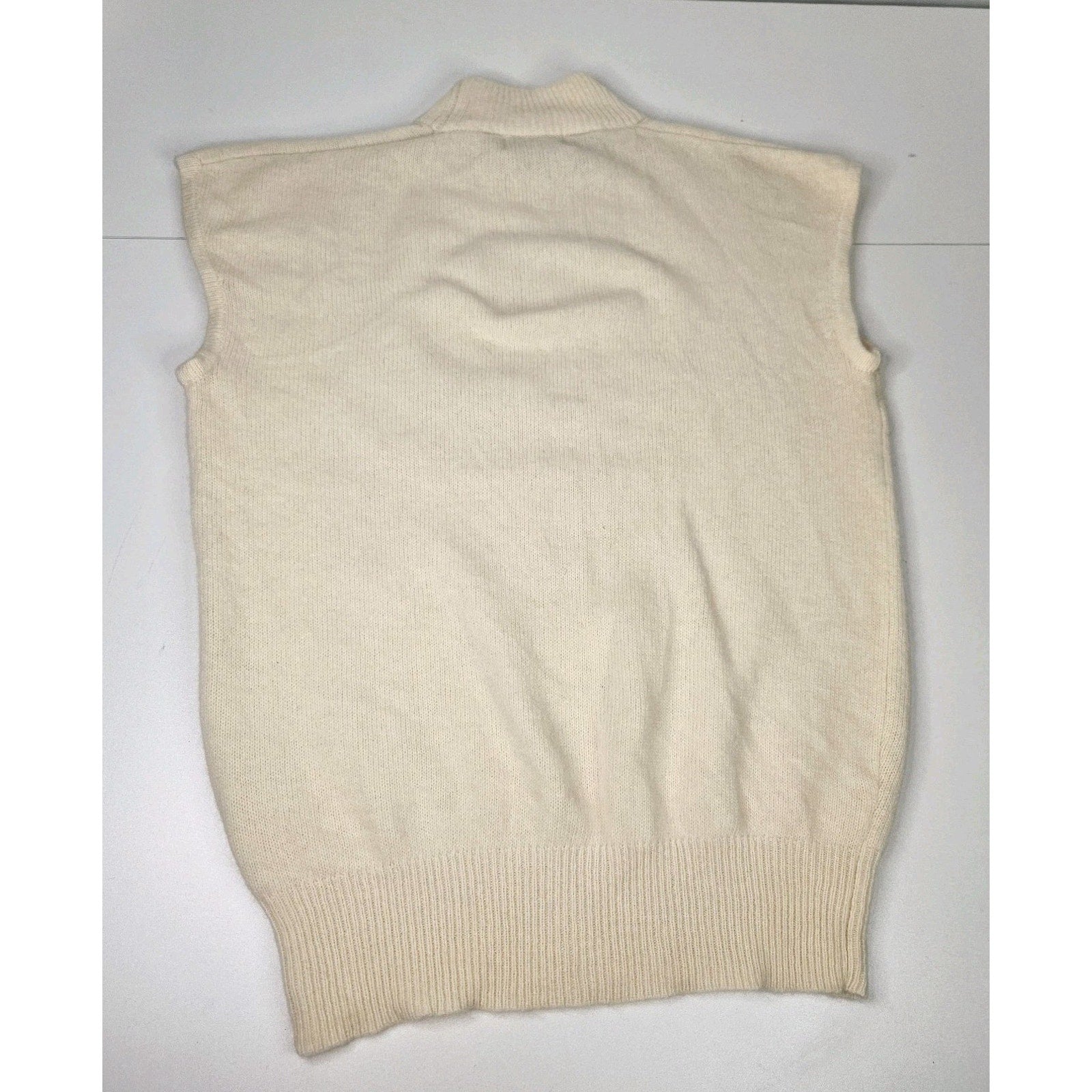 Dells Knit Embroidered Beaded Agona Wool Blend Vintage Sweater Vest Medium
