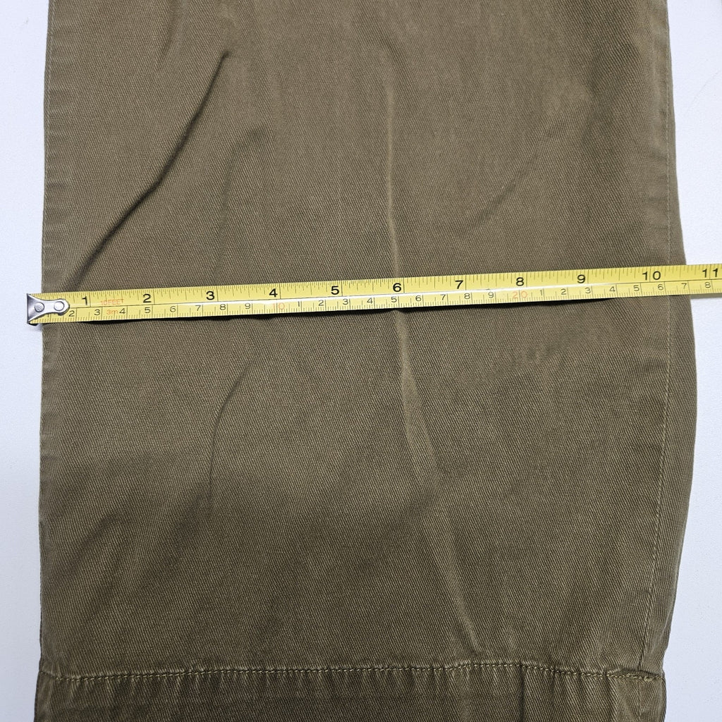 TALBOTS Olive Green Straight Leg Crop Pants size 4 Womens Casual Army Green