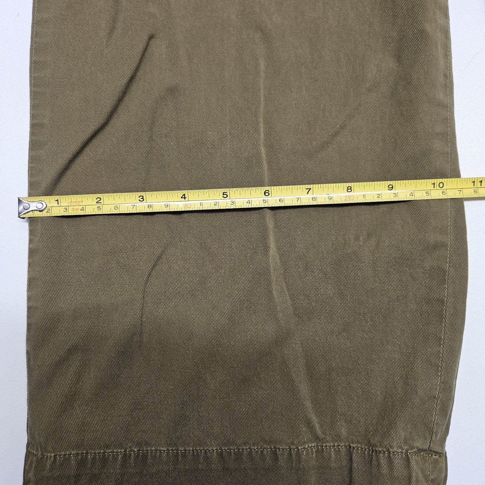 TALBOTS Olive Green Straight Leg Crop Pants size 4 Womens Casual Army Green